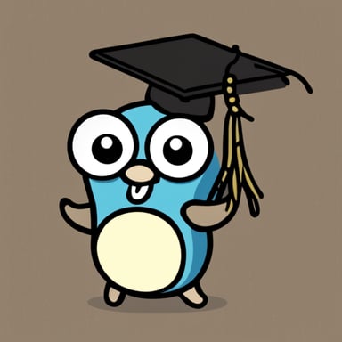 Go Blue Gopher holding a toucan in its arm.