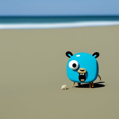 Go Blue Gopher being affected by an anxiety of a crab.