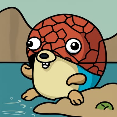 Go Blue Gopher being affected by an anxiety of a crab.