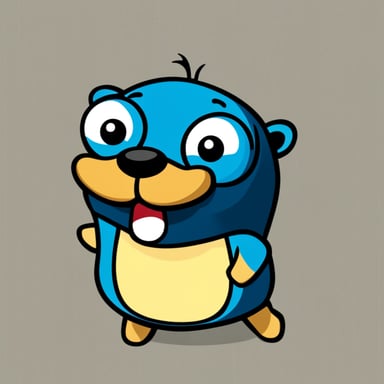 Go Blue Gopher as a shell-shaded character.