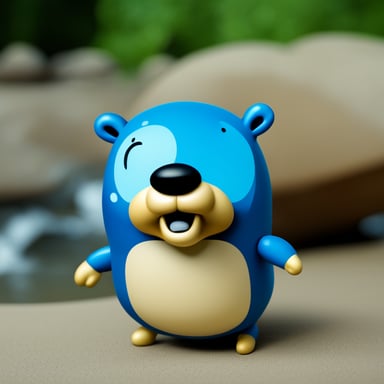Go Blue Gopher as a shell-shaded character.