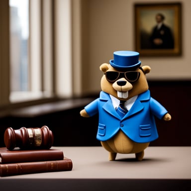 Go Blue Gopher suited as a British aristocrat.