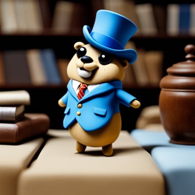 Go Blue Gopher suited as a British aristocrat.