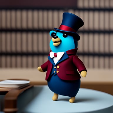 Go Blue Gopher suited as a British aristocrat.