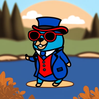 Go Blue Gopher suited as a British aristocrat.