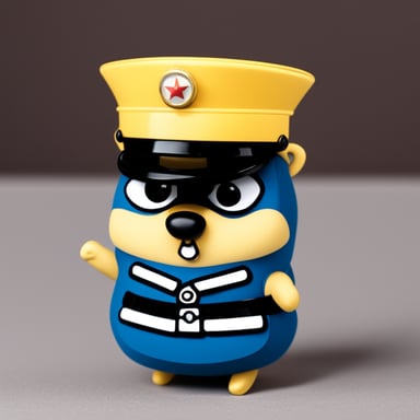 Go Blue Gopher with a super tiny mustache in a soldier uniform.