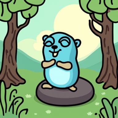 Meditating Go Blue Gopher
