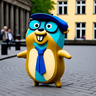 Go Blue Gopher doing some sightseeing in Berlin.