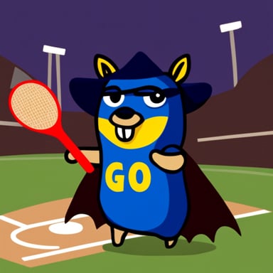 Go Blue Gopher as Bat