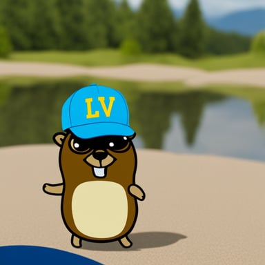 Go Blue Gopher with Livi written on his hat.