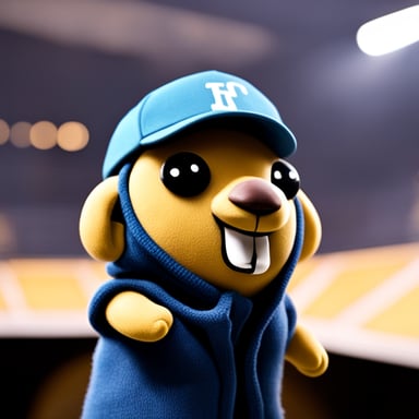 Go Blue Gopher with Livi written on its hat.