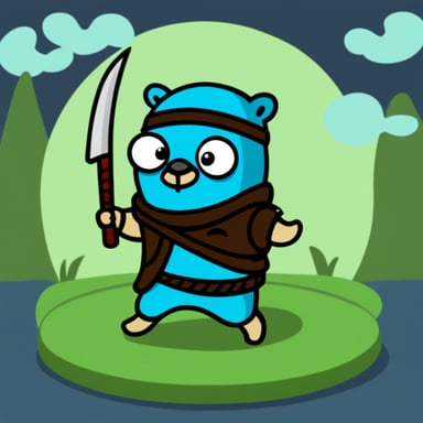 Go Blue Gopher as Ninja Gopher