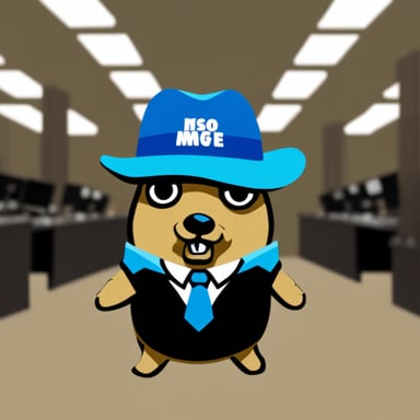 Go Blue Gopher as the sad manager gopher.