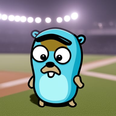 Go Blue Gopher as the sad manager gopher.