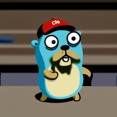 Go Blue Gopher as the sad manager gopher.