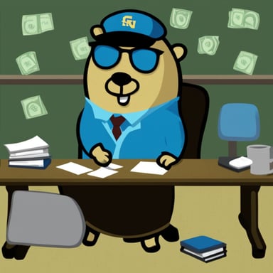 Go Blue Gopher as the tired manager.