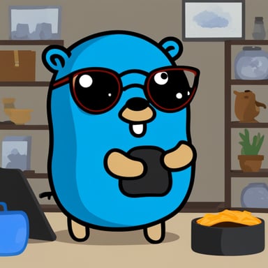Fat Go Blue Gopher