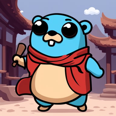 Kung Fu Go Blue Gopher