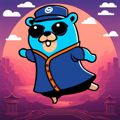Kung Fu Go Blue Gopher