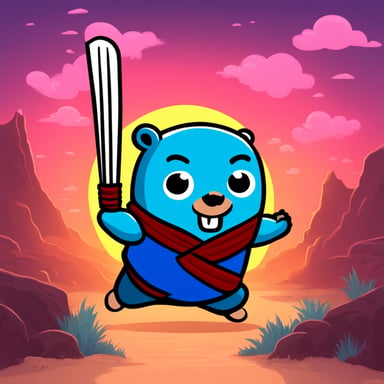 Kung Fu Go Blue Gopher