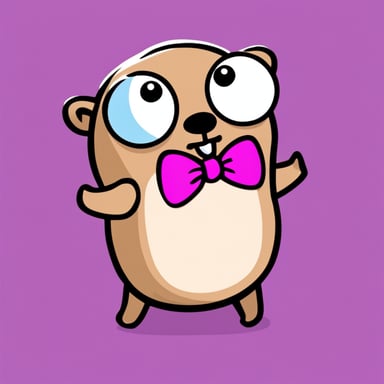Go Blue Gopher, the cutest gopher of all time with pink bows.