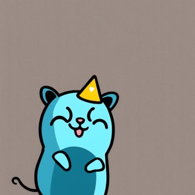 Go Blue Gopher with cat ears, kawaii