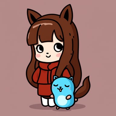 Go Blue Gopher with cat ears, kawaii
