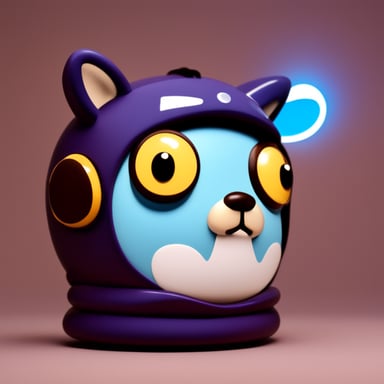 Go Blue Gopher with cat ears, kawaii