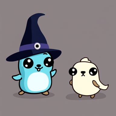 Go Blue Gopher dressed up in a ghost costume for Halloween. He looks cute and not scary.