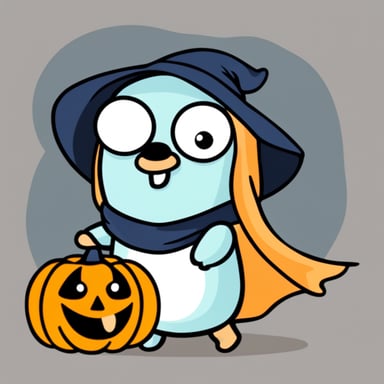 Go Blue Gopher dressed up in a really cute ghost costume for Halloween.