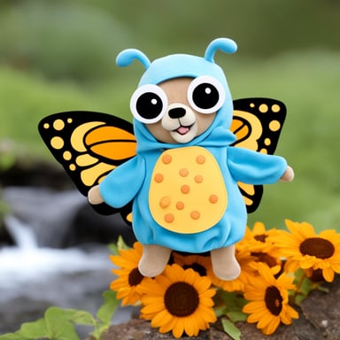 Go Blue Gopher dressed up in a really cute butterfly costume for Halloween.