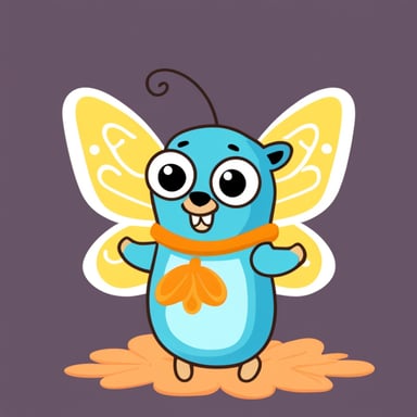 Go Blue Gopher dressed up in a really cute butterfly costume for Halloween.