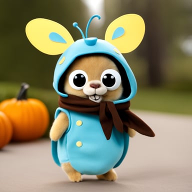 Go Blue Gopher dressed up in a really cute butterfly costume for Halloween.