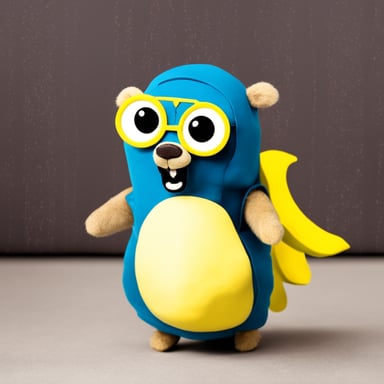 Go Blue Gopher dressed up in a really cute banana costume for Halloween.