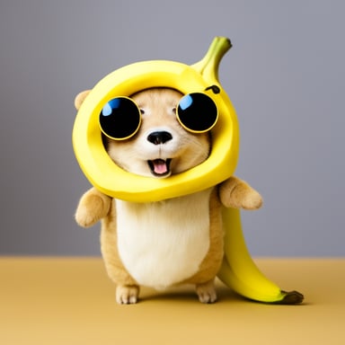 Go Blue Gopher dressed up in a really cute banana costume for Halloween.