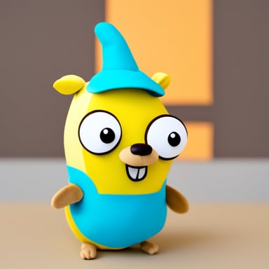 Go Blue Gopher dressed up in a really cute banana costume for Halloween.