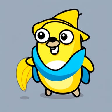 Go Blue Gopher dressed up in a banana costume.