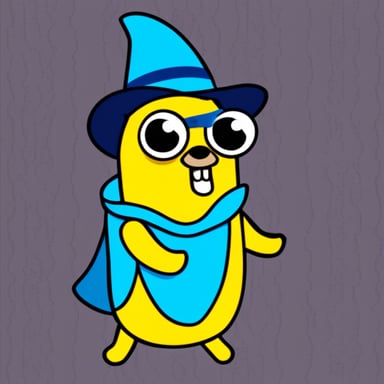 Go Blue Gopher dressed up in a banana costume.