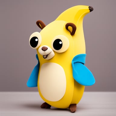 Go Blue Gopher dressed up in a really cute banana costume.
