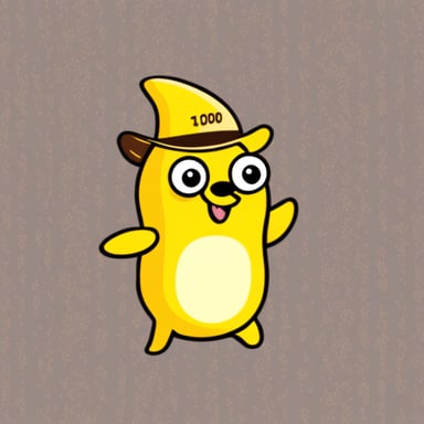 Go Blue Gopher dressed up in a really cute banana costume.