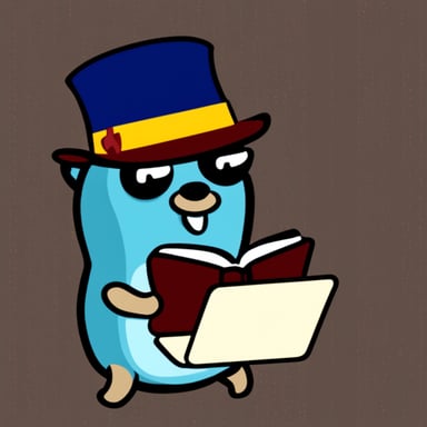 Go Blue Gopher as Hacker Blue Gopher.