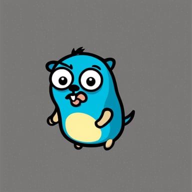 Angry go blue gopher.
