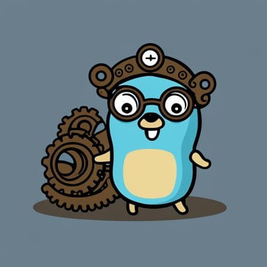 Go Blue Gopher with cog t-shirt