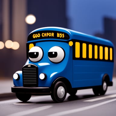 Go Blue Gopher driving a bus