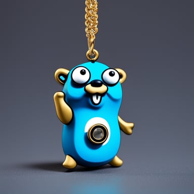 Go Blue Gopher charms everyone from within an atom.