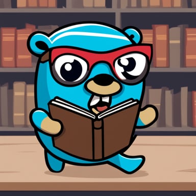 Go Blue Gopher in an epic battle with the python logo for first place back end language. Go Blue Gopher wins.