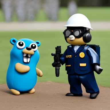 Go Blue Gopher conducting deployments like a maestro.