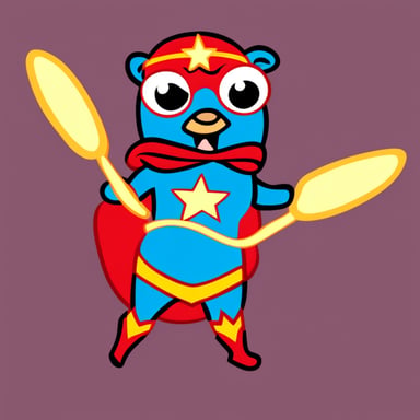 Go blue gopher as Wonder Woman