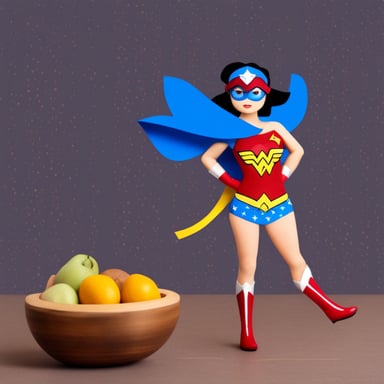 Go blue gopher as Wonder Woman