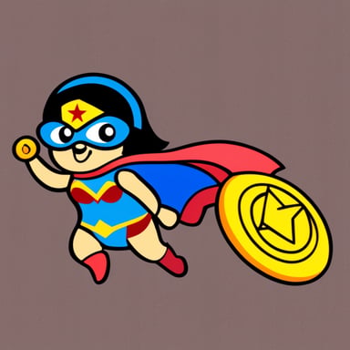 Go blue gopher as Wonder Woman